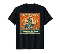 The Holy Trinity Compression Fuel Spark Keep Faith Running Camiseta