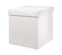 THE HOME DECO FACTORY Caja-PUF Plegable Beige