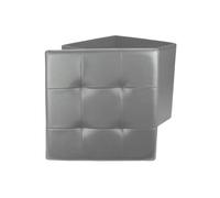 THE HOME DECO FACTORY Caja-PUF Plegable Gris