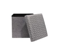 THE HOME DECO FACTORY Caja-PUF Plegable Gris
