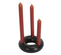 The home deco factory Candelabros, portavelas SUPPORT 3 BOUGIES NOIR M24 in Negro única