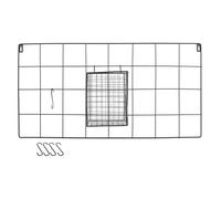 THE HOME DECO FACTORY CMKA2952 Mural C/Cesta Y 5 Ganchos, Acero, Negro, Talla única