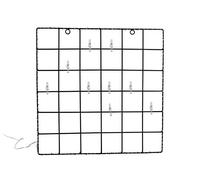 THE HOME DECO FACTORY Marco de Fotos con LED y Pinzas, Metal, Blanco, 36 x 0,5 x 36 cm