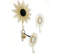THE HOME DECO FACTORY - Perchero con Cable Decorativo (Metal, 3 Unidades), Color Dorado