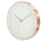 THE HOME DECO FACTORY - Reloj Redondo, PP, Blanc/Cuivre, 30,70 x 4,50 x 30,70 cm