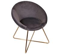 THE HOME DECO FACTORY Sillón Karl Gris, Poliuretano, 64 x 62.5 x 74 cm