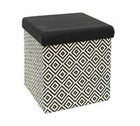 THE HOME DECO LIGHT Caja-PUF Plegable Trenzado NEG