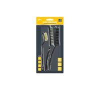 The Home Fusion Company Cepillos de alambre, color negro (3 Piece Wire BBQ Cleaning Rust Removal Set Brass Steel Nylon Brushes 100583-100583)
