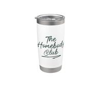 The Homebody Club Divertido Introvertido Vida Hogar Mamá Retro Vaso térmico de acero inoxidable de doble pared