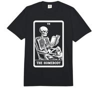 The Homebody Tarot Card Indoorsy Skeleton Introvertido Comfort Colors Adult Heavyweight T-Shirt