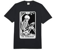 The Homebody Tarot Card Indoorsy Skeleton Introvertido Comfort Colors Adult Heavyweight T-Shirt