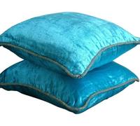 The HomeCentric Azul Turquesa Fundas para Cojines, Contemporaneo Fundas para Cojines, 30x30 cm Fundas para Cojiness Decorativas, Terciopelo Color Solido Fundas para Cojines - Turquoise Shimmer