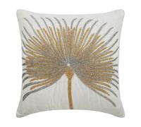 The HomeCentric Blanco Funda De Almohada Decorativa, Y arbol De Plata con Cuentas De Oro Brillante Cubierta De Almohadas, 40x40 cm Funda De Almohada, Cuadrado Sedala Seda - Love Grows On Trees