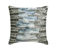 The HomeCentric Decorativo Azul y Plata Amortiguar, 45 x 45 cm Ante Cojin, Funda de Cojín con, Resumen Cojin, Moderno Amortiguar - Oxidation Silver