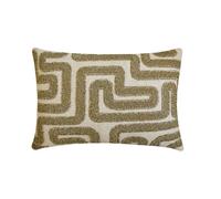 The HomeCentric Verde Oliva Decorativo Funda de cojín Lumbar 30x55 cm | Boho Lino Funda de Cojín Geométrico | Minimalist Fundas de Almohada para sofá y Sala de Estar, decoración del hogar - Terrain