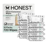 The Honest Company Baby Wipes - 720 Count | Pattern Play | Over 99 Percent Water | Pure & Gentle | Plant-Based | Fragrance Free | Extra Thick & Durable Wet Wipes