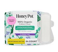 The Honey Pot Company - 64 unidades - Almohadillas de hierbas para mujer - Almohadillas orgánicas para incontinencia diurna con alas. Infundidas con aceites esenciales para efecto refrescante y