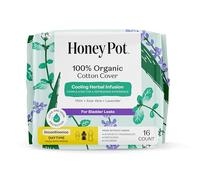 The Honey Pot Company, Almohadillas de incontinencia de algodón con alas, 16 unidades