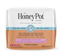 The Honey Pot Company, Almohadillas de incontinencia de algodón con alas, 16 unidades