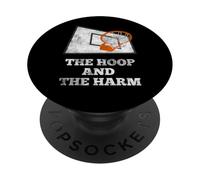 The Hoop and The Harm B-Ball Player Foul Design PopSockets PopGrip Adhesivo