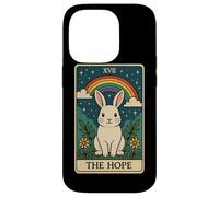 The Hope Bunny Tarot - Orgullo minimalista LGBTQ+ Carcasa para iPhone 14 Pro