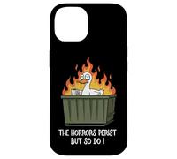 The Horrors Persist But So Do I Dumpster Funny Duck Lover Carcasa para iPhone 14
