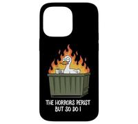 The Horrors Persist But So Do I Dumpster Funny Duck Lover Carcasa para iPhone 14 Pro MAX