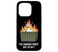 The Horrors Persist But So Do I Dumpster Funny Duck Lover Carcasa para iPhone 15 Pro