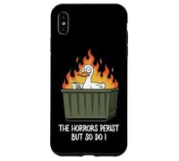The Horrors Persist But So Do I Dumpster Funny Duck Lover Carcasa para iPhone XS MAX