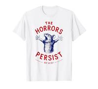The Horrors Persist But So Do I Rata Azul Humor Oscuro Camiseta