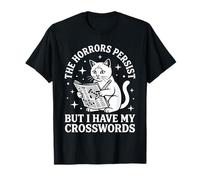 The Horrors Persistst Funny Cat Crossword Solver Camiseta
