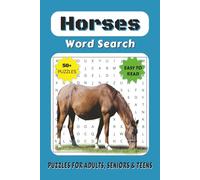 The Horses Word Search Puzzle Book: Word Searches with Easy to Read Print about Horses, Horse Racing, Horseback Riding and More | 6x9 inches, 110 ... Holidays, Vacations, Relaxation and Free Time