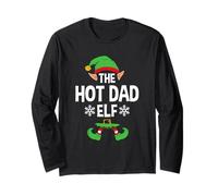 The Hot Dad Elf Party Family Group Matching Father X-Mas Manga Larga