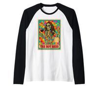 The Hot Mess Retro Esqueleto Cuadros Humor Arte Camiseta Manga Raglan