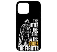 The Hot The Fire The Cooler The Fighter Cita Bombero Carcasa para iPhone 16 Pro MAX