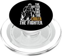 The Hot The Fire The Cooler The Fighter Cita Bombero PopSockets PopGrip para MagSafe