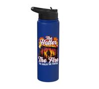 The Hot The Fire The Cooler The Fighter Cita Bombero Stainless Steel Insulated Water Bottle