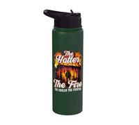 The Hot The Fire The Cooler The Fighter Cita Bombero Stainless Steel Insulated Water Bottle