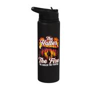 The Hot The Fire The Cooler The Fighter Cita Bombero Stainless Steel Insulated Water Bottle