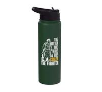 The Hot The Fire The Cooler The Fighter Cita Bombero Stainless Steel Insulated Water Bottle