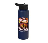 The Hot The Fire The Cooler The Fighter Cita Bombero Stainless Steel Insulated Water Bottle