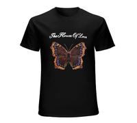 The House of Love Butterfly Smiths Graphic Printed Top Tee for Men Short Sleeve T-Shirt Black, Negro , S