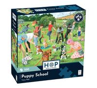 The House of Puzzles Puppy School 500 Piece Jigsaw Puzzle for Adults & Kids