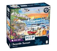 The House of Puzzles Rompecabezas Seaside Sunset Big 250 | 250 piezas | Robert Barry | Tablero certificado FSC | 13 x 19 pulgadas