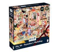 The House of Puzzles | Taller del fabricante de juguetes número 22 | Rompecabezas grande de 500 piezas | Piezas temáticas navideñas | Arte de Tracy Hall | Tablero certificado FSC de alta calidad