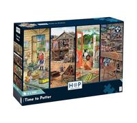 The House of Puzzles Time to Potter, paquete múltiple de 4 rompecabezas de | Rompecabezas ilustrado de artista, paisaje escénico, regalo de lujo para adultos