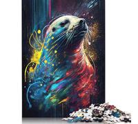 The Howling Seal Rompecabezas Imposible,desafío para Adultos Juego Educativo 1000 Piezas Obra De Arte De Juego De para Adultos Y Niños A Partir De 12 Años 1000pcs (75x50cm)