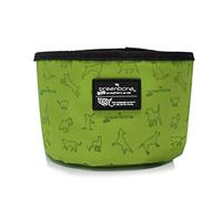 The Humane Society 35261GN - Cuenco Plegable de Nailon, Color Verde, Talla única