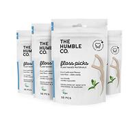 The Humble Co. Selecciones de Hilo a Base de Plantas | Menta Fresca | Ecológico, Vegano para su Cuidado Bucal Diario, Aprobado por el Dentista - Elimina la Placa y le da una Sensación Fresca (4 x 50p)