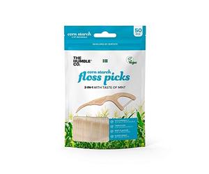 The Humble Co. Selecciones de Hilo a Base de Plantas | Menta Fresca | Ecológico, Vegano para su Cuidado Bucal Diario, Aprobado por el Dentista - Elimina la Placa y le da una Sensación Fresca (2 x 50p)